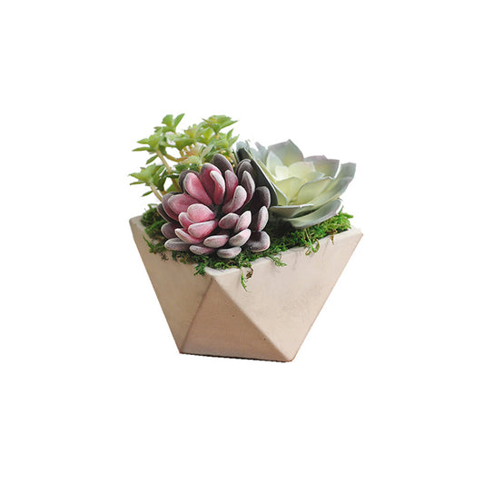 artificial succulents in pots