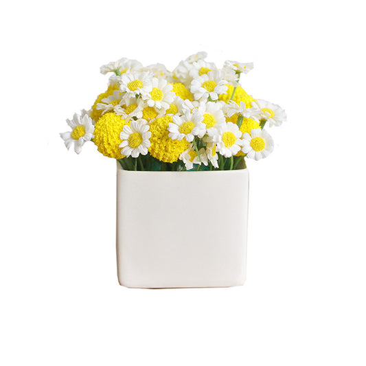 Faux Daisies Artificial Flowers in Pot