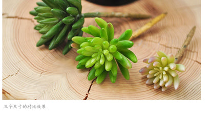 small artificial succulents