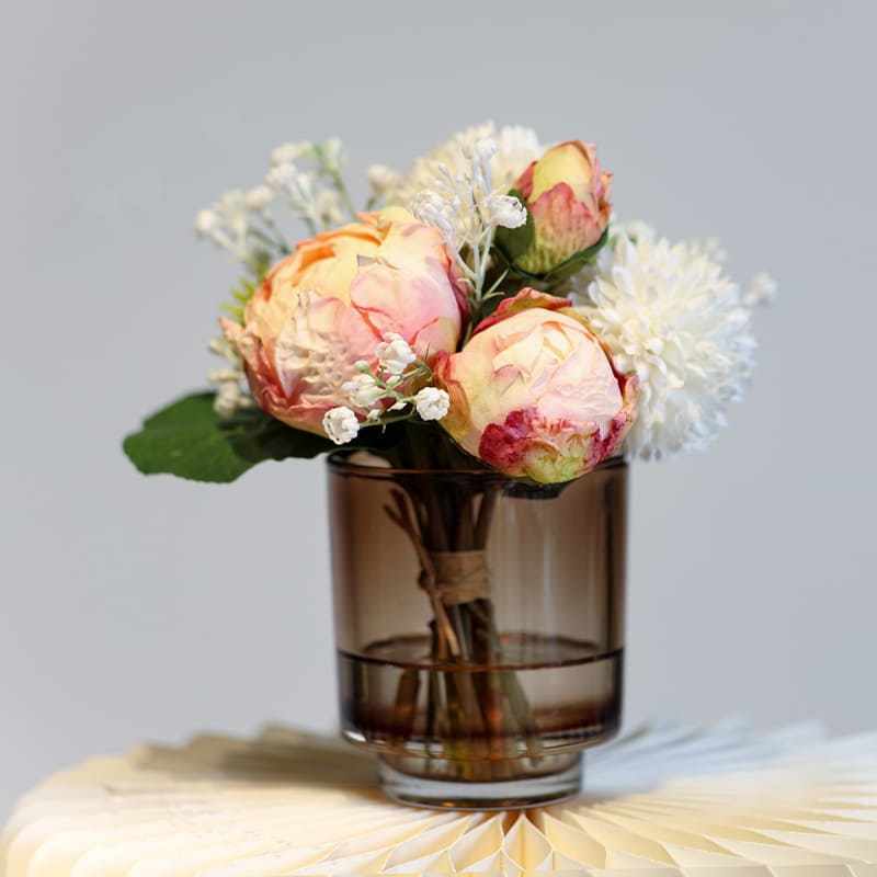 Elegant Faux Peony Flower Combination