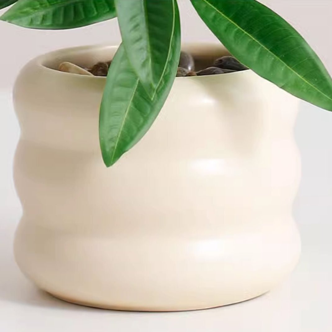 artificial plants in pot