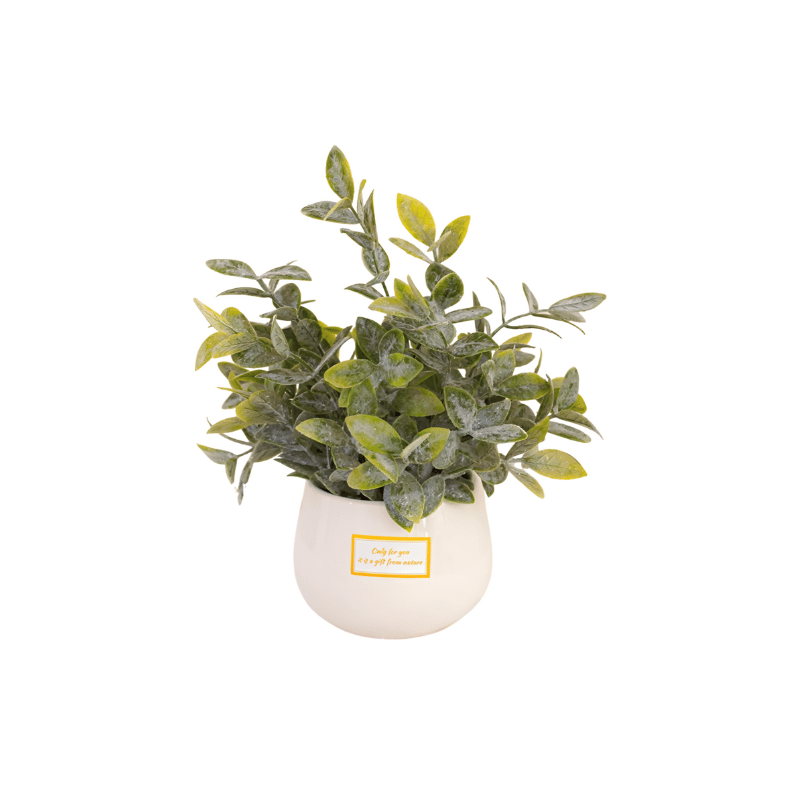 artificial plants in pot