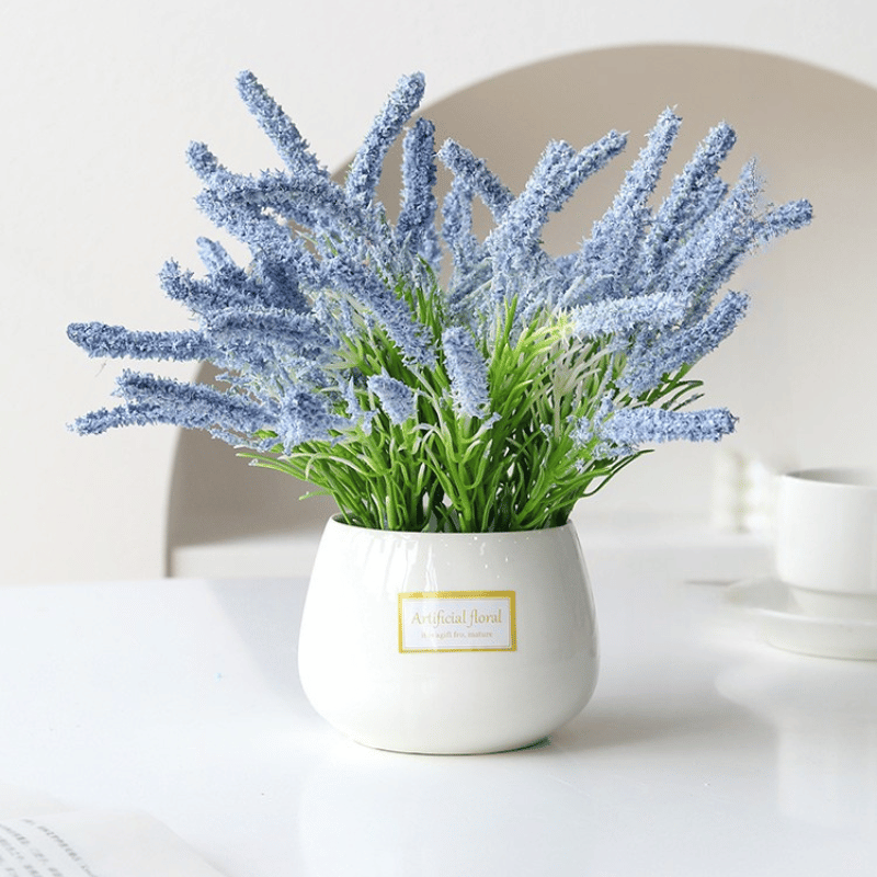 Faux Plants Blue Lavender